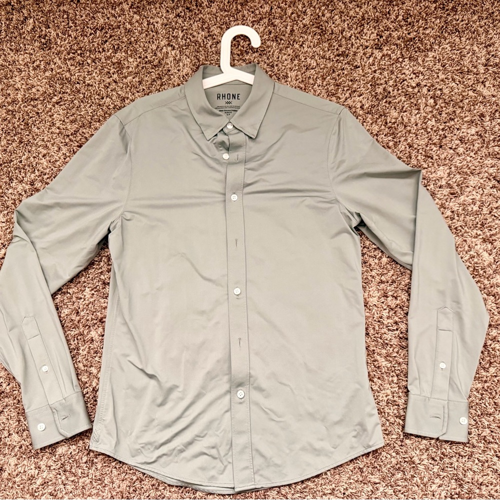 Rhone Commuter Shirt - Men's Size Small - Green - Button Down Shirt